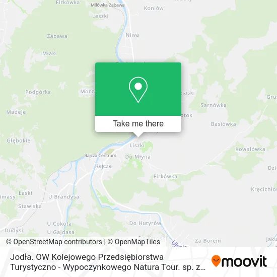 Jodła. OW Kolejowego Przedsiębiorstwa Turystyczno - Wypoczynkowego Natura Tour. sp. z o.o. map