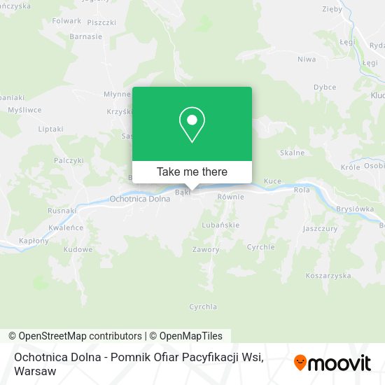 Ochotnica Dolna - Pomnik Ofiar Pacyfikacji Wsi map