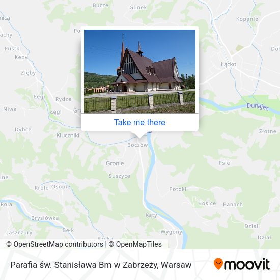 Карта Parafia św. Stanisława Bm w Zabrzeży