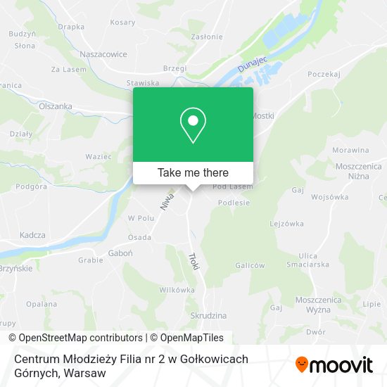 Centrum Młodzieży Filia nr 2 w Gołkowicach Górnych map