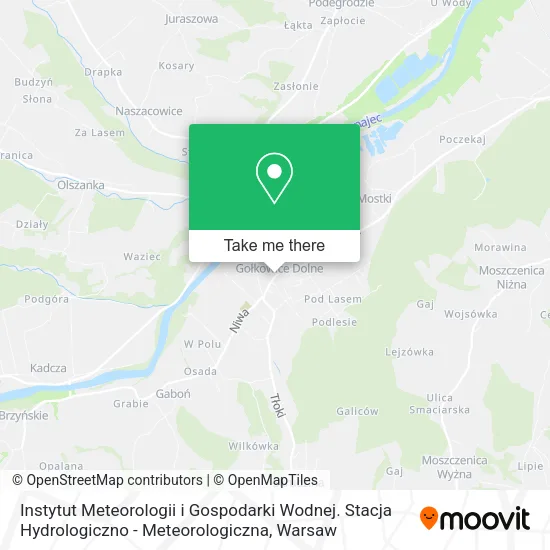 Карта Instytut Meteorologii i Gospodarki Wodnej. Stacja Hydrologiczno - Meteorologiczna