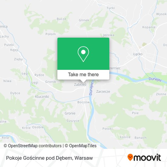 Pokoje Gościnne pod Dębem map