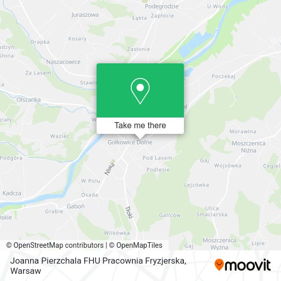 Карта Joanna Pierzchala FHU Pracownia Fryzjerska