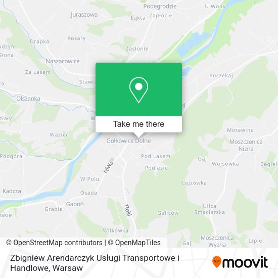 Zbigniew Arendarczyk Usługi Transportowe i Handlowe map