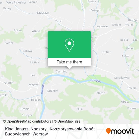 Klag Janusz. Nadzory i Kosztorysowanie Robót Budowlanych map