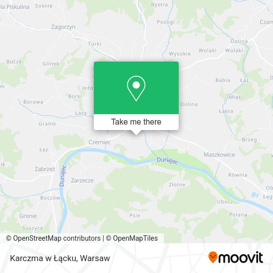 Karczma w Łącku map