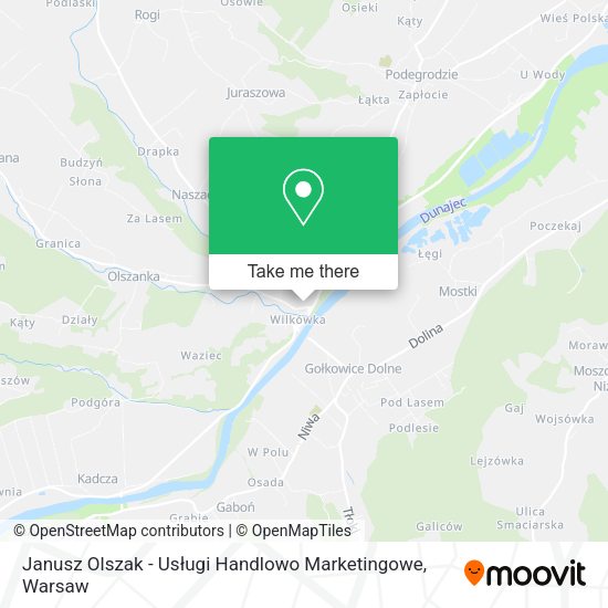 Janusz Olszak - Usługi Handlowo Marketingowe map