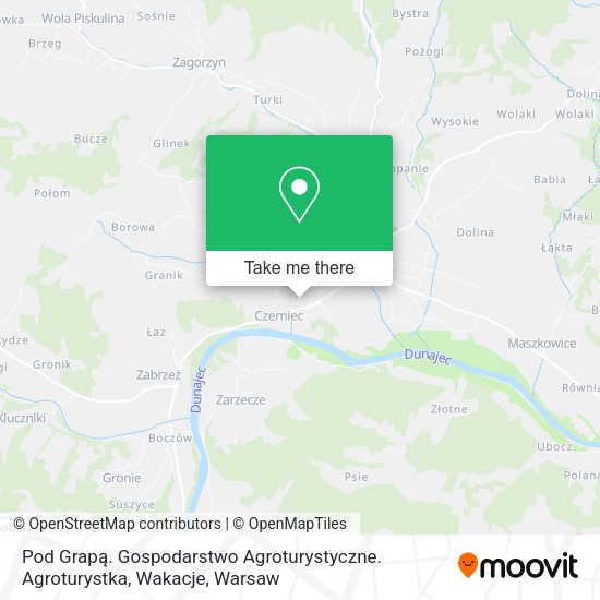 Pod Grapą. Gospodarstwo Agroturystyczne. Agroturystka, Wakacje map