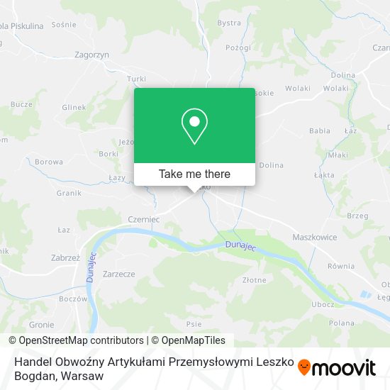 Handel Obwoźny Artykułami Przemysłowymi Leszko Bogdan map