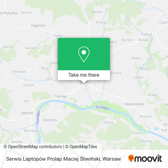 Serwis Laptopów Prolap Maciej Śliwiński map