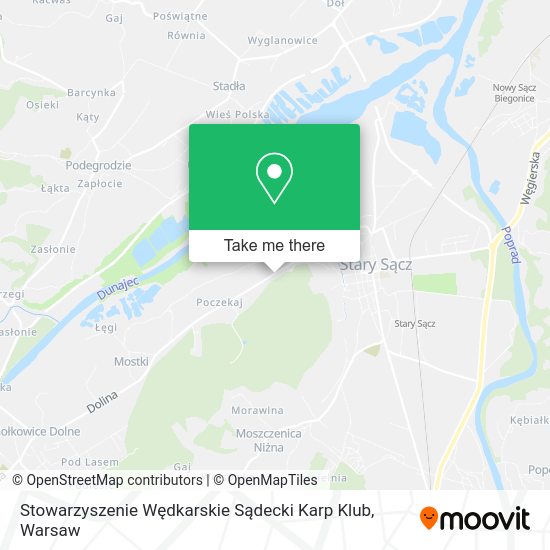 Stowarzyszenie Wędkarskie Sądecki Karp Klub map