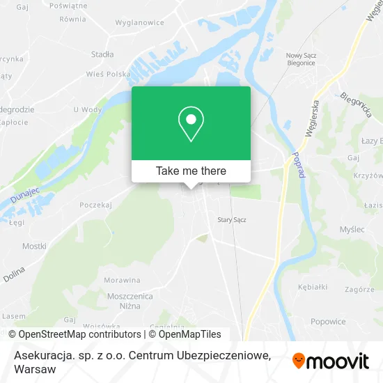 Карта Asekuracja. sp. z o.o. Centrum Ubezpieczeniowe