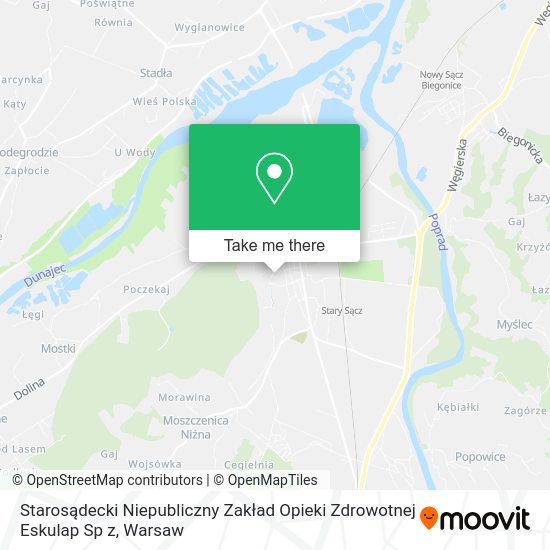 Starosądecki Niepubliczny Zakład Opieki Zdrowotnej Eskulap Sp z map