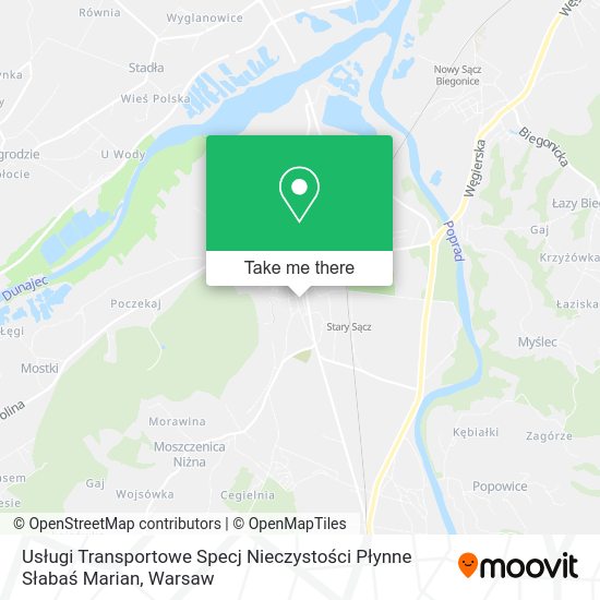 Usługi Transportowe Specj Nieczystości Płynne Słabaś Marian map