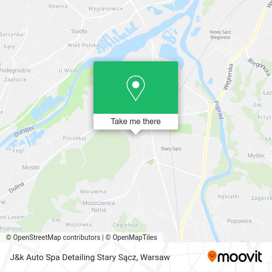 J&k Auto Spa Detailing Stary Sącz map