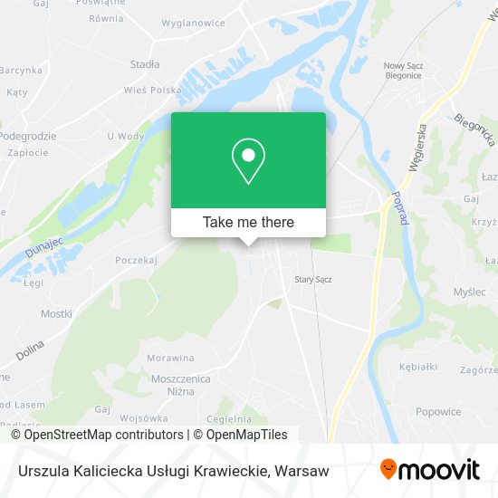 Urszula Kaliciecka Usługi Krawieckie map