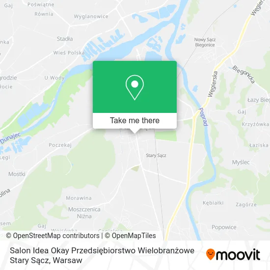 Карта Salon Idea Okay Przedsiębiorstwo Wielobranżowe Stary Sącz