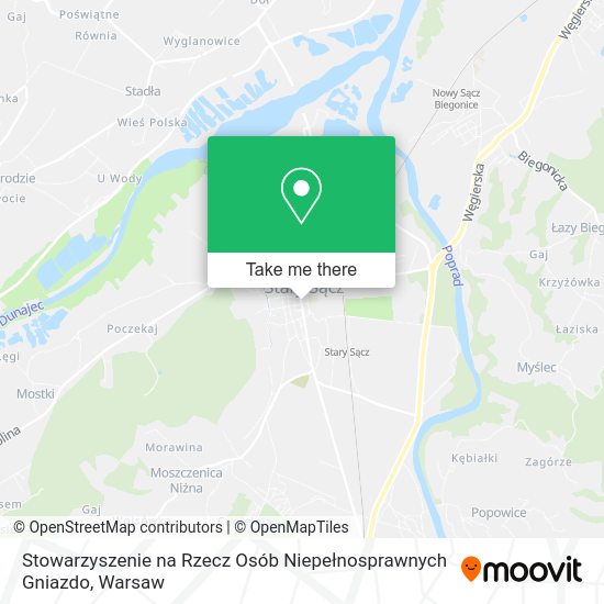 Stowarzyszenie na Rzecz Osób Niepełnosprawnych Gniazdo map