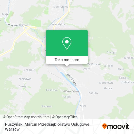 Puszyński Marcin Przedsiębiorstwo Usługowe map