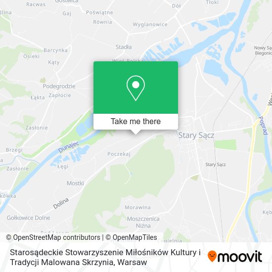 Starosądeckie Stowarzyszenie Miłośników Kultury i Tradycji Malowana Skrzynia map