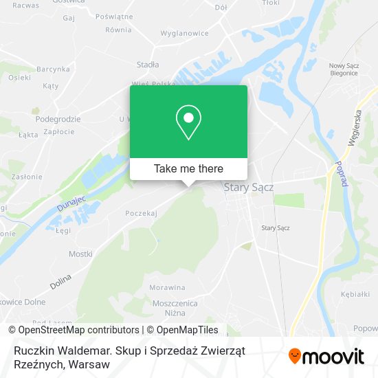 Ruczkin Waldemar. Skup i Sprzedaż Zwierząt Rzeźnych map