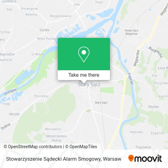 Stowarzyszenie Sądecki Alarm Smogowy map