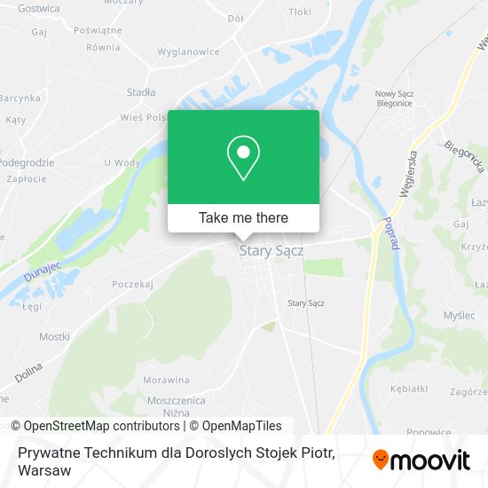 Prywatne Technikum dla Doroslych Stojek Piotr map