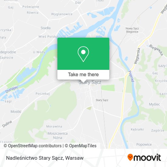 Nadleśnictwo Stary Sącz map