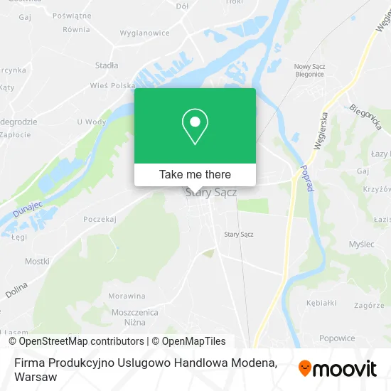 Карта Firma Produkcyjno Uslugowo Handlowa Modena