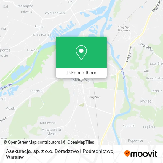 Карта Asekuracja. sp. z o.o. Doradztwo i Pośrednictwo