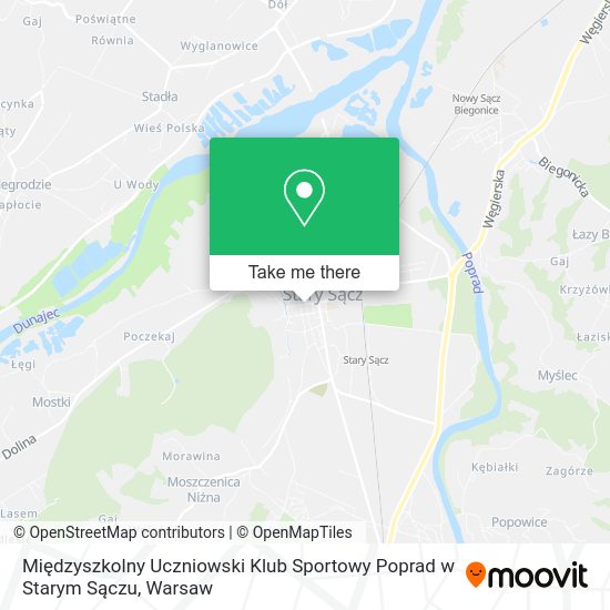 Międzyszkolny Uczniowski Klub Sportowy Poprad w Starym Sączu map