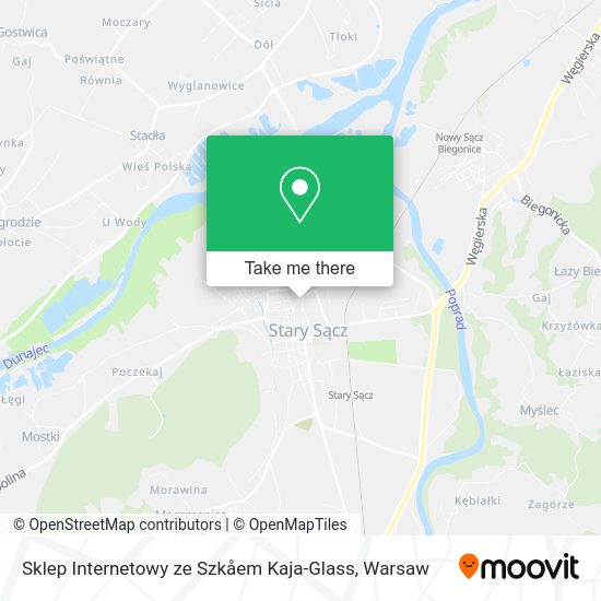 Sklep Internetowy ze Szkåem Kaja-Glass map