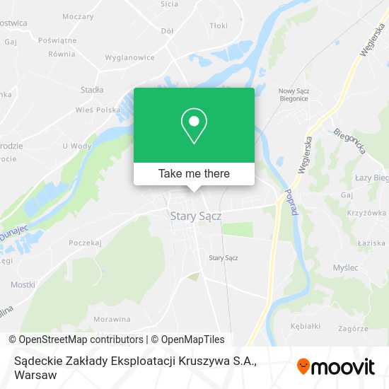 Sądeckie Zakłady Eksploatacji Kruszywa S.A. map