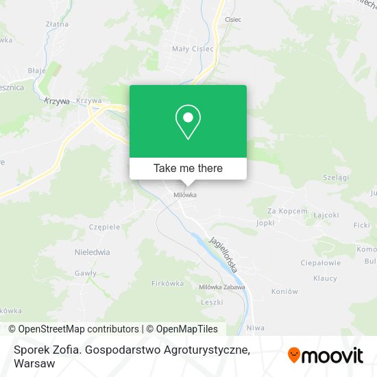 Sporek Zofia. Gospodarstwo Agroturystyczne map