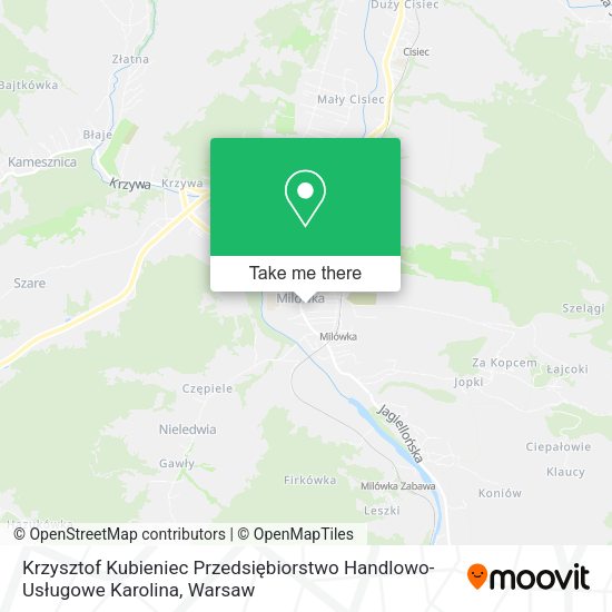 Krzysztof Kubieniec Przedsiębiorstwo Handlowo-Usługowe Karolina map