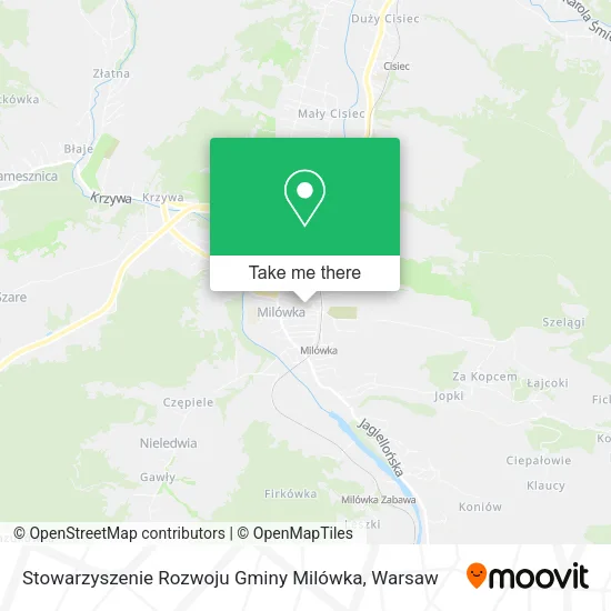 Карта Stowarzyszenie Rozwoju Gminy Milówka