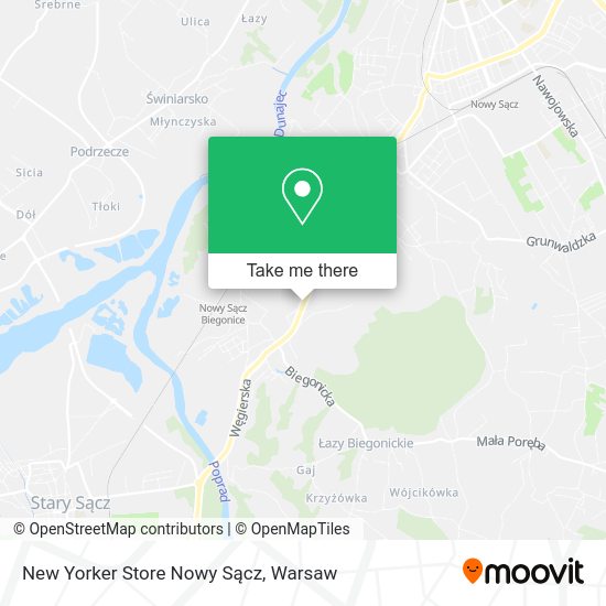 New Yorker Store Nowy Sącz map