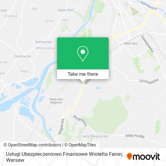 Usługi Ubezpieczeniowo Finansowe Wioletta Faron map