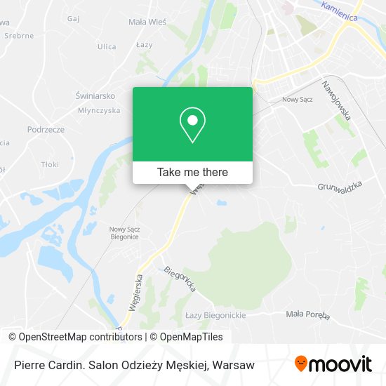 Pierre Cardin. Salon Odzieży Męskiej map