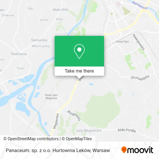 Карта Panaceum. sp. z o.o. Hurtownia Leków
