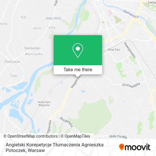 Angielski Korepetycje Tłumaczenia Agnieszka Potoczek map