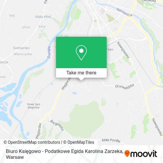 Biuro Księgowo - Podatkowe Egida Karolina Zarzeka map