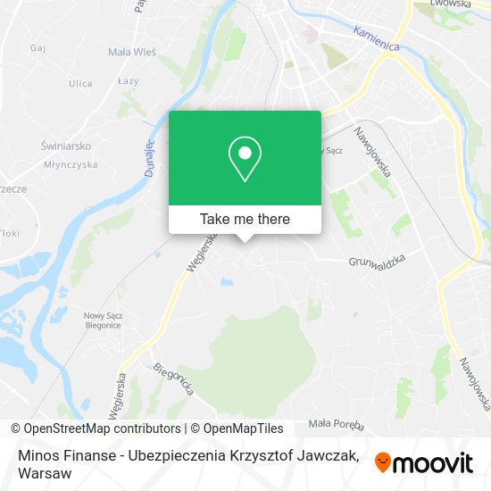 Minos Finanse - Ubezpieczenia Krzysztof Jawczak map