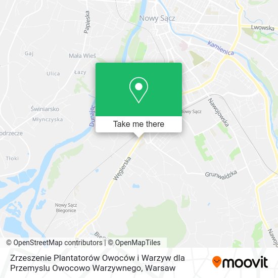 Zrzeszenie Plantatorów Owoców i Warzyw dla Przemyslu Owocowo Warzywnego map