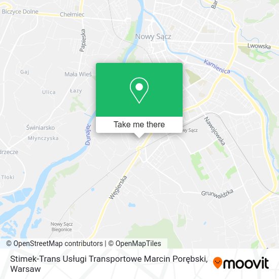 Карта Stimek-Trans Usługi Transportowe Marcin Porębski