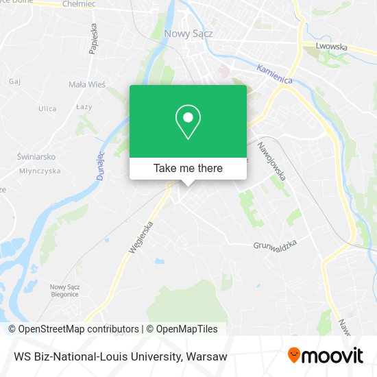 WS Biz-National-Louis University map