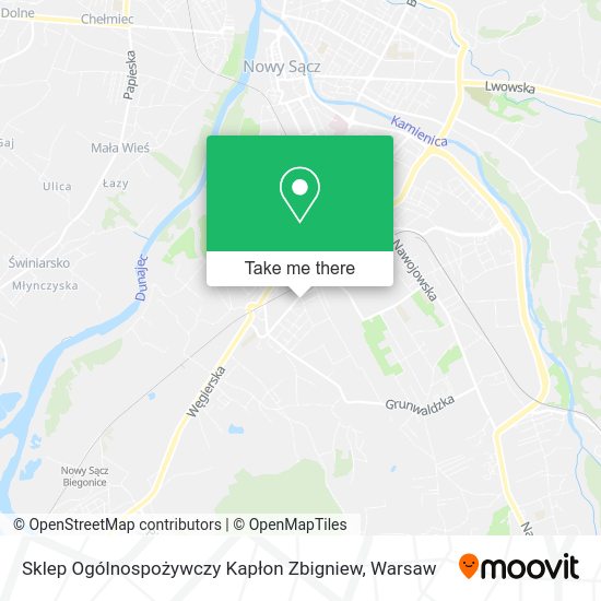 Sklep Ogólnospożywczy Kapłon Zbigniew map