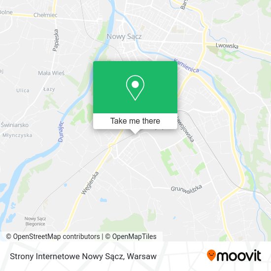 Strony Internetowe Nowy Sącz map