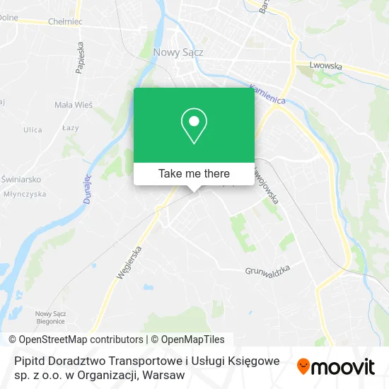Карта Pipitd Doradztwo Transportowe i Usługi Księgowe sp. z o.o. w Organizacji