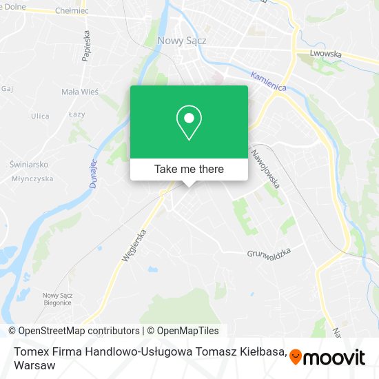 Tomex Firma Handlowo-Usługowa Tomasz Kiełbasa map